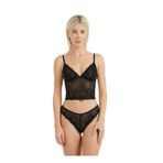 Laperissa Dantel Detaylı Esnek Bralet & Slip Takımı Siyah 95