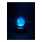 Lapidaria Ay Işıklı Temalı Işıklı 3D Led Işıklı Cam Küre