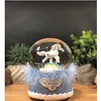 Lapidaria Unicorn Kanatlı Atlı Büyük Boy Kar Küresi Kendinden Püskürtmeli Işıklı ve Müzikli