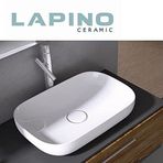 Lapino Premium 60 cm Tezgah Üstü Beyaz Renk Lavabo
