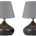 Lapis İkili Set, Antrasit Şapka, Tekli Metal Abajur