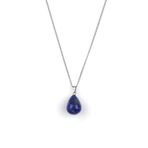 Lapis Lazuli Doğal Taş Damla Model Kolye