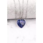 Lapis Lazuli Doğal Taş Kalp Kolye