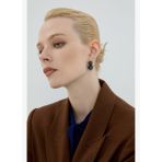 Lapis Lazuli Doğal Taş Küpe Lacivert K2686109_015