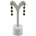 Lapis Lazuli Doğal Taş Sallantılı Küpe
