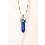 Lapis Lazuli Doğal Taşı Zincirli El Yapımı Tasarımlı Kolye Uç: 3,5 cm Zincir: 20 cm Kutulu