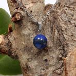 Lapis Lazuli Taşı Çelik Kolye - 10 mm