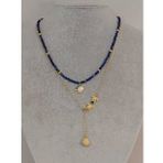 Lapis Taşı 3mm Deniz Temalı Tasarım Kolye (49810)