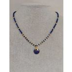 Lapis Taşı 3mm Deniz Temalı Tasarım Kolye (49812)