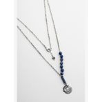 Lapis Taşlı 69 Cm Gümüş Erkek Kolye