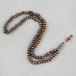 Lapisdo Şimşir Ağacı Renkli Vernikli 99LUK Tekerlek Kesim 7X5MM Tesbih - Koyu Kahverengi