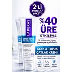 LAPÉRAS Ayak Kremi Topuk Çatlak Bakımı %40 Üreli 2'li Paket | Yoğun Nemlendirici, Nasır ve Koku Karşıtı | %2 Salisilik Asit | 75 ml x 2