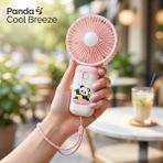 Laptify 3 Kademeli Taşınabilir El Fanı, Şarj Edilebilir Mini Fan, Hafif ve Ergonomik Tasarımlı, Sessiz Vantilatör - Pembe