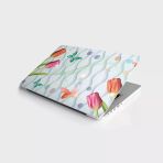 Laptop Bilgisayar Notebook Pc Kaplama Etiketi 3D Lale