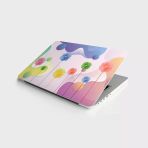 Laptop Bilgisayar Notebook Pc Kaplama Etiketi 3D Renkli Çiçekler