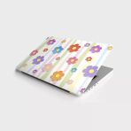 Laptop Bilgisayar Notebook Pc Kaplama Etiketi 3D Renkli Papatya