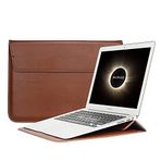 Laptop Kadın Erkek El Çantası MacBook Air Pro 13inc Bilgisayar NoteBook Kılıfı Su Geçirmez Çanta Kahverengi