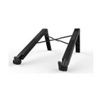 Laptop Standı Yükseltici Katlanabilir 3 Kademe Abs Hafif Taşınabilir Notebook MacBook Tablet iPad Uyumlu Kaymaz Silikon Ayaklı Ergonomik Masaüstü Stand Siyah