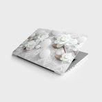 Laptop Sticker Bilgisayar Notebook Pc Kaplama Etiketi 3d Beyaz Gül