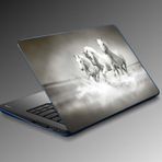 Laptop Sticker Notebook Pc Kaplama Etiketi Beyaz Atlar