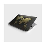 Laptop Sticker Notebook Pc Kaplama Etiketi Dünya Haritası Gold - 41 Delft Blue