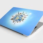 Laptop Sticker Notebook Pc Kaplama Etiketi Dünyanın Ünlü Simgeleri