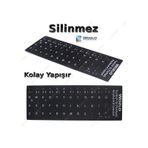 Laptoplar Için Türkçe Q Klavye Sticker - Klavye Etiketi - Siyah