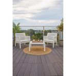 Lara 1+1 S Bahçe Balkon Teras Oturma Grubu Mindersiz - Beyaz