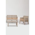 Lara / 2 1 S Bahçe Takımı Balkon - Bahçe - Teras Mobilyası / Cappucino Kahverengi