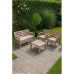 Lara 2+1+1 S Bahçe Balkon Teras Oturma Grubu Minderli - Cappucino