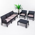 Lara 3+1+1 S Bahçe Balkon Takımı - Antrasit Gri
