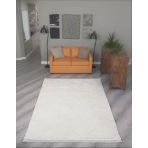 Lara Bukleli Desenli Yumuşacık Peluş Halı Salon Oturma Odası Mutfak Koridor Halısı 9400A Krem