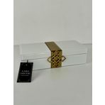 Lara Decor Beyaz Gold Cam Takı Kutusu