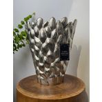 Lara Decor Gümüş Dokulu Vazo