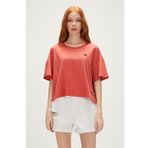 Lara Oversize T-Shirt Ginger Tarçın Basic Kadın Tişört