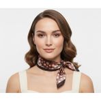 Lara Shawls Puantiye Desen Fular - Kahverengi