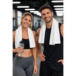LaraLisa Collection%100 Pamuk 30x110 cm Spor Havlusu Beyaz 30 x 110