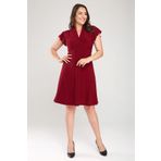 Laranor 17LB9102 Bordo Kruvaze Yaka Kadın Elbise