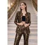 Laranor Gold & Siyah Pul Payet Truvakar Kol Ceket Şık Abiye Ceket Gündüz - Gece Şıklığı 25L8242