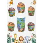 Larenya Safari Temalı & Cupcake Kalıbı & Kek Kapsülü & 25'li Kek Kalıbı