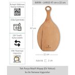 Large Kayın Masif Ahşap Sunum ve Kesme Tahtası, Dayanıklı ve Şık Tasarım - Ahşap - Ceviz - Seçenek 1