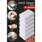 Larimar 6 Adet Sihirli Sünger Temizlik Süngeri / Ev-Otomobil-Motosiklet Zorlu Lekelerde