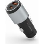 Larimar Araç Içi Çakmaklığa Takılantype-C ve USB Girişli 2 Portlu Hızlı Şarj Adaptörü (5177) - Gri