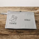 Larimar Baskılı Kirli-Temiz Seyahat (Çorap) Torbası