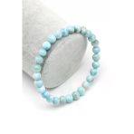 Larimar Doğal Taş Bileklik 6 Mm Küre Kesim