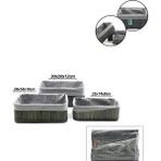 Larimar Gri 3 Boy D.dörtgen Bambu Kenar Organizer Sepet Ahşap Altlık - Bezli 25X14-28X18-20X30CM (5177)