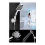 LarinHome Siyah Kare Banyo Duş Seti Hortum Mafsal Ve Başlık Set