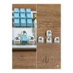 LARİON Pati Figürlü 4'lü Oyuncu Klavye Tuş Takımı - Özel Tasarım Keycap Seti
