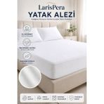 Larispera Sıvı Geçirmez Premium Fitted Alez Yumuşak Dokulu Sessiz Yatak Koruyucu - 120 x 200 cm - Beyaz