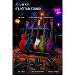 Larkin GS500 Dayanıklı ve Sağlam 5'li (Beşli) Çoklu Gitar Standı (Tüm Gitarlar İle Uyumlu)